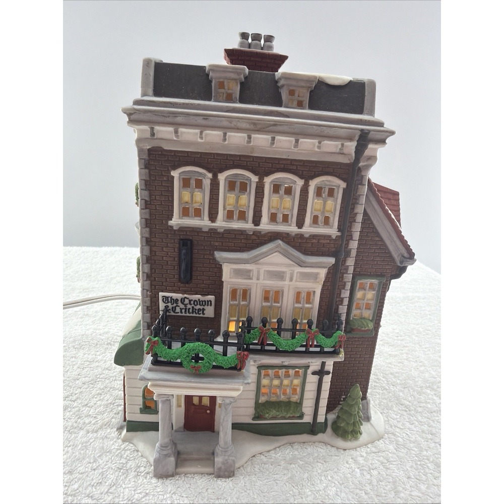 Dept 56 DICKENS VILLAGE 1992 Crown & Cricket Inn 1st Ed.  #57509 MINT!